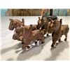 Image 2 : Lot of 4 Vintage Cast Iron Clydsdale Horses