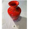 Image 1 : Vintage Mid Century Modern Red Ceramic Vase Very Nice.