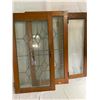Image 1 : Lot of 3 Vintage/Antique Glass Cupoard/Cabinet Doors