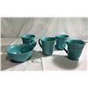 Image 1 : Lot of 4 Blue Mugs and a Blue Bowl.