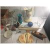 Image 1 : Shelf Lot of Pottery and Glass Decorative Pieces