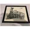 Image 1 : Signed Vintage Print of a Sketch of the First Train into Vancouver
