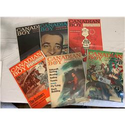 Lot of 6 Canadian Boy Magazines 1965 On Boards in Bags