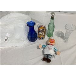 Vintage Glass Lot. With a Muppets Glass and the Swedish Chef Stuffie