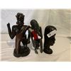 Image 1 : Lot of 3 African Tribal Figures. Made of Wood