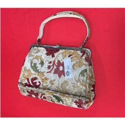 Vintage 1930's Carpet Bag Purse. Made in The USA