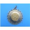Image 1 : Gold Plated 1974 Canadian 50 Cent Coin in a Beautiful Bezel.