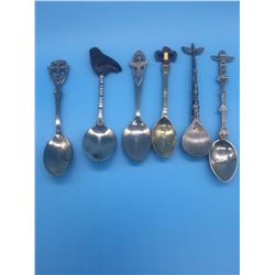 Lot of Vintage First Nations Souvenir Spoons.