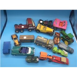 Lot of Vintage Diecast Toys. In Played Condition