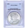 Image 1 : 1896 $1 Morgan Silver Dollar Coin PCGS MS64 Amazing Toning