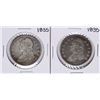 Image 1 : Lot of (2) 1835 Capped Bust Half Dollar Coins