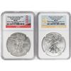 Image 1 : Lot of (2) 2012 -S/W $1 American Silver Eagle Coins NGC MS69 First Releases