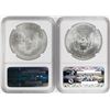 Image 2 : Lot of (2) 2012 -S/W $1 American Silver Eagle Coins NGC MS69 First Releases