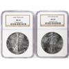 Image 1 : Lot of 1992-1993 $1 American Silver Eagle Coins NGC MS69