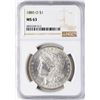 Image 1 : 1885-O $1 Morgan Silver Dollar Coin NGC MS63