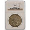 Image 1 : 1922 $1 Peace Silver Dollar Coin NGC MS65