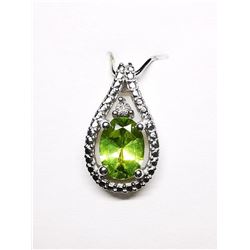 Silver Peridot Pendant, Suggested Retail Value $200