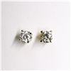 Image 2 : 14K Yellow Gold Diamond(0.16ct) (I, G-H) (0.44Gm) Stud Earrings Earrings, Made in Canada, Appraised 