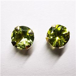 10K Yellow Gold Peridot(0.5ct) Stud Earrings Earrings, Made in Canada, Suggested Retail Value $120
