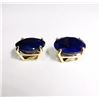 Image 2 : 14K Yellow Gold Blue Sapphire(4.5ct) (1.42Gm) Stud Earrings Earrings, Made in Canada, Appraised Reta