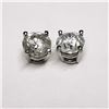 Image 1 : 14K White Gold Diamond(0.42ct) (0.5Gm) Stud Earrings Earrings, Suggested Retail Value $1200