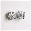 Image 2 : 14K White Gold Diamond(0.42ct) (0.5Gm) Stud Earrings Earrings, Suggested Retail Value $1200