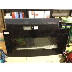 Tempered Glass Electric Fireplace - Black