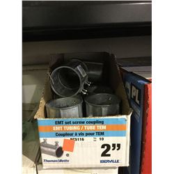 Case of EMT set screw coupling EMT Tubing 2"