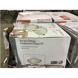 UberHaus Set of 2 12"Ceiling Flushmount Fixtures