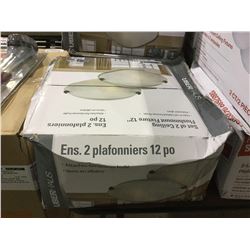 UberHaus Set of 2 12"Ceiling Flushmount Fixtures