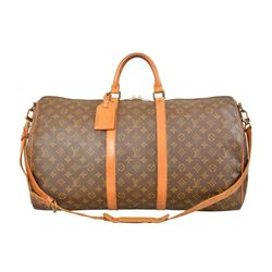 Louis Vuitton Monogram Keepall 55 Bandouliere Duffel Bag