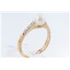 Image 2 : Gold/Pearl/Diamond Ring