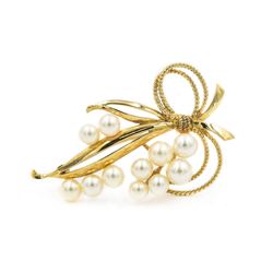 Mikimoto Gold/Pearl Brooch