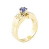 Image 4 : 1.02 ctw Blue Sapphire and Diamond Ring - 14KT Yellow Gold