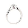 Image 4 : 0.10 ctw Diamond and Ruby Ring - 10KT White Gold