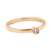 Image 1 : 0.12 ctw Diamond Solitaire Ring - 14KT Rose Gold