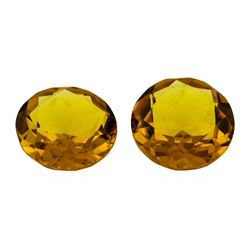 9.64 ctw.Natural Round Cut Citrine Quartz Parcel of Two