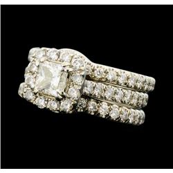 1.75 ctw Diamond Engagement Ring - 14KT White Gold