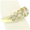 Image 6 : 14K Yellow Gold 1.80 ctw H VS Princess & Round Cut Diamond Cluster Wide Band Rin