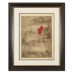 Neal Doty (1941-2016), Framed Original Mixed Media Linocut, Hand Signed with Certificate of Authenti