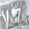 Image 2 : Mark Kostabi "Poised" Hand Signed Original Artwork with COA.
