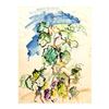 Image 1 : Wayne Ensrud "Grapevines" Watercolor Original Artwork; Hand Signed; COA