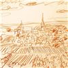 Image 2 : Wayne Ensrud "Meursault from St Christophe, Burgundy" Pencil Original Artwork; Hand Signed; COA