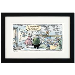 Bizarro! "Meat Market" is a Framed Limited Edition Hand Signed by creator Dan Piraro; Numbered with 