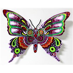 Patricia Govezensky- Original Painting on Cutout Steel "Butterfly CCVIII"