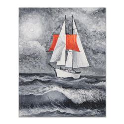 Alexander Antanenka, "Sailing By the Light" Original Oil Painting on Canvas, Hand Signed with Certif