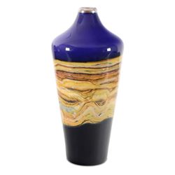 "Amethyst Closed Urn Closed Urn" Hand Blown Glass Vase Sculpture, Hand Signed by GartnerBlade Glass.