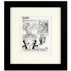 Bizarro - "Museum of Natural Hysteria" is a Framed Original Pen & Ink Drawing, by Dan Piraro, Hand S