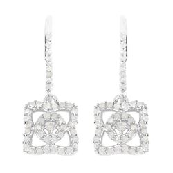 0.56 Carat Genuine White Diamond .925 Sterling Silver Earrings