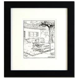 Bizarro! "The Stand" is a Framed Original Pen & Ink Drawing, by Dan Piraro, Hand Signed by the Artis